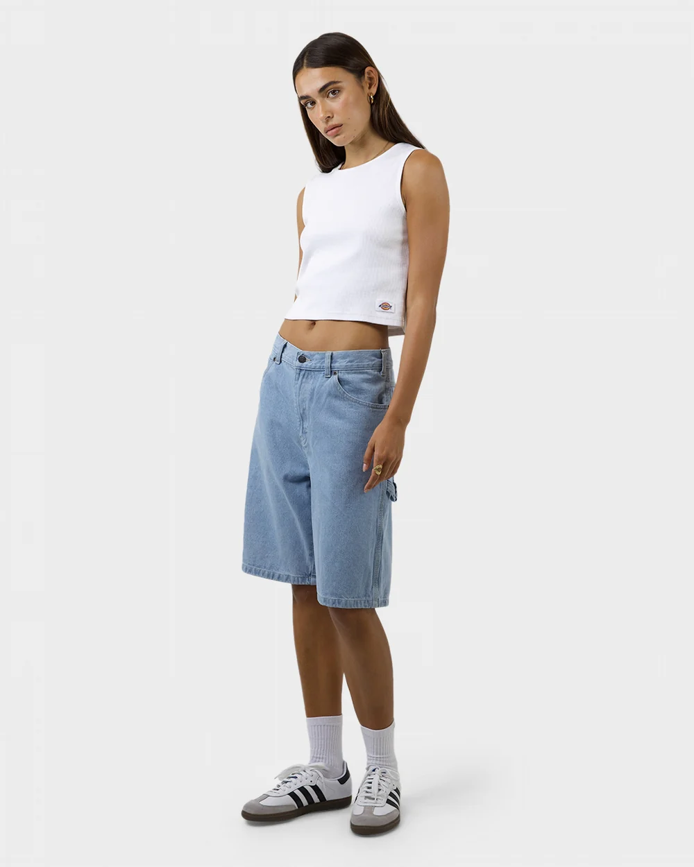 Dickies 11" Relaxed Fit Carpenter Denim Shorts - Light Indigo - Image 10