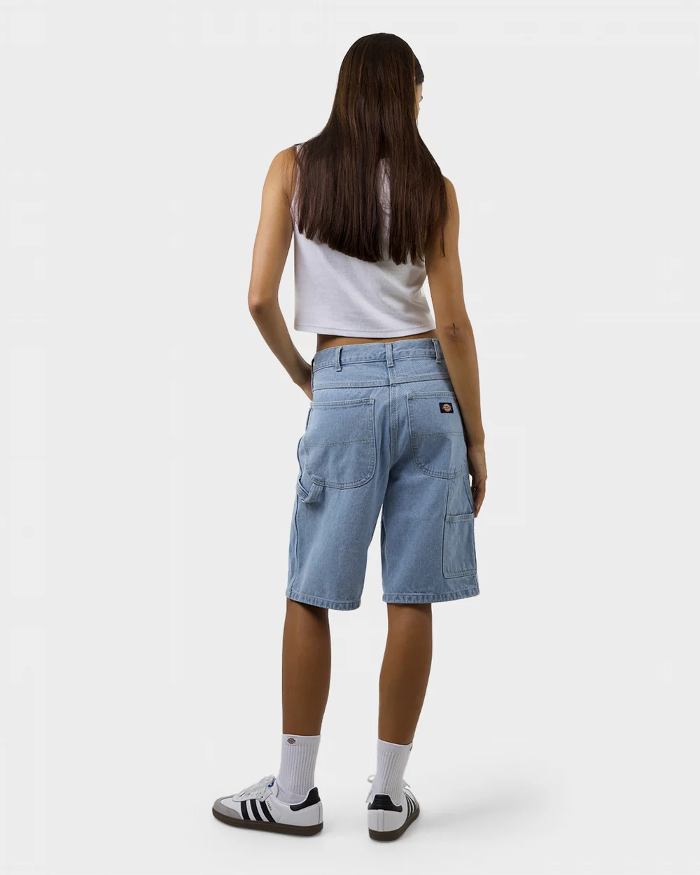Dickies 11" Relaxed Fit Carpenter Denim Shorts - Light Indigo - Image 11