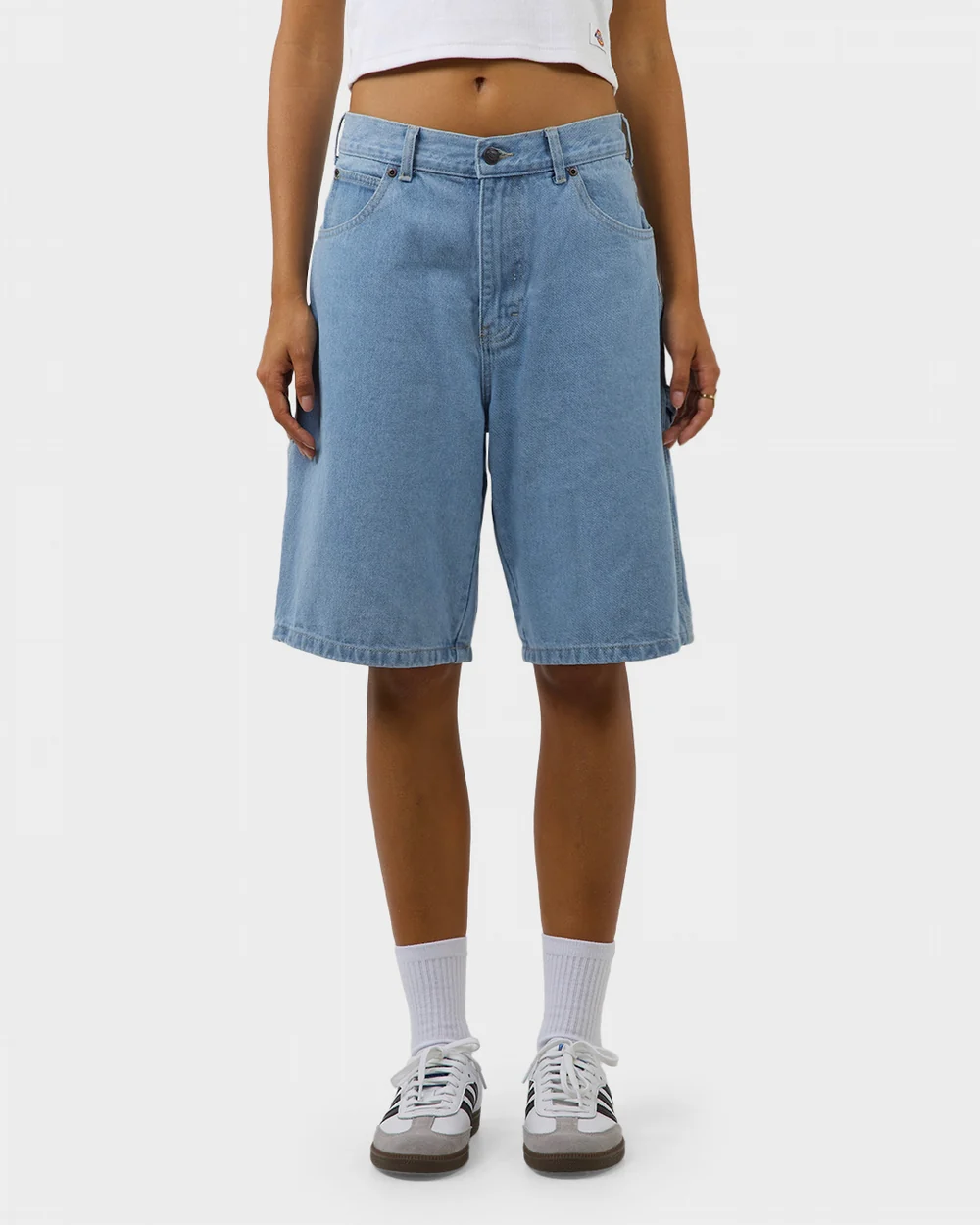 Dickies 11" Relaxed Fit Carpenter Denim Shorts - Light Indigo - Image 5