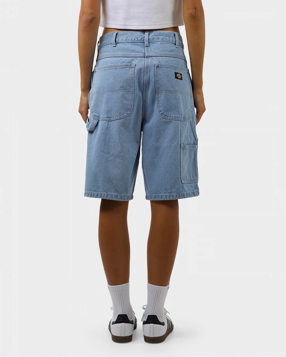 Dickies 11" Relaxed Fit Carpenter Denim Shorts - Light Indigo - Image 6