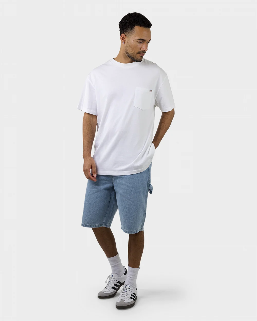 Dickies 11" Relaxed Fit Carpenter Denim Shorts - Light Indigo - Image 8