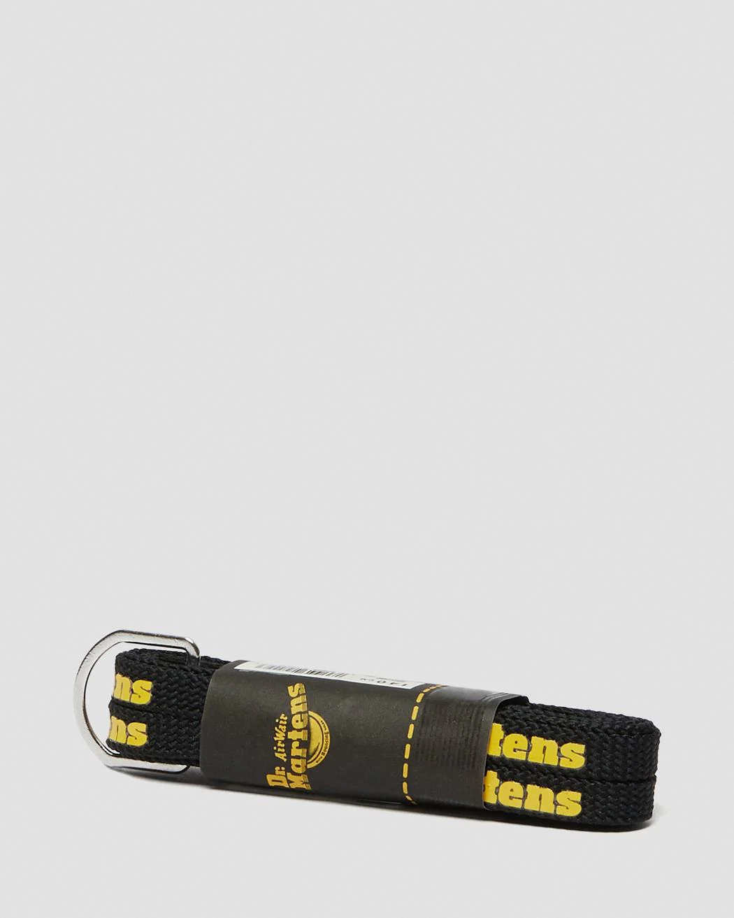 Dr. Martens 140CM 8-10 Eye Flat Laces - Black with Yellow Logo - Image 5