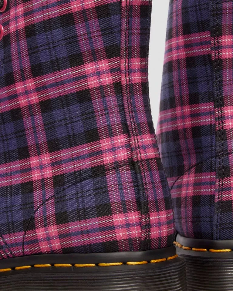 Dr. Martens 1460 8 Eye Boot - Pink Multi Tartan - Image 7