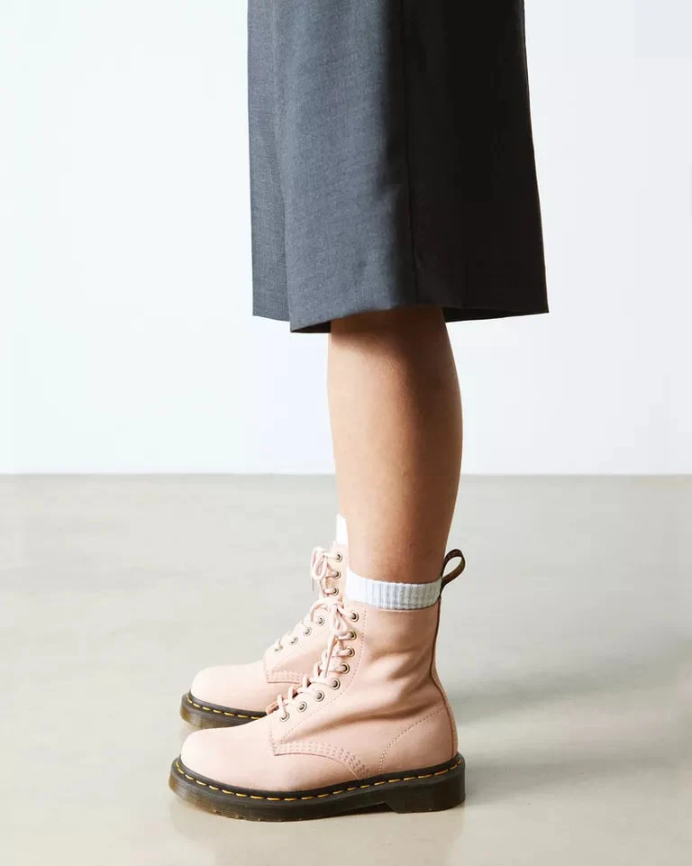 Dr. Martens 1460 8 Eye Boot - Powder Pink Milled Nubuck - Image 2