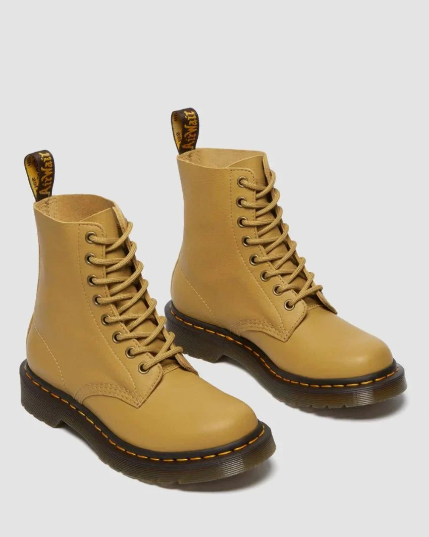 Dr. Martens 1460 Pascal 8 Eye Boot - Mustard Virginia - Image 4