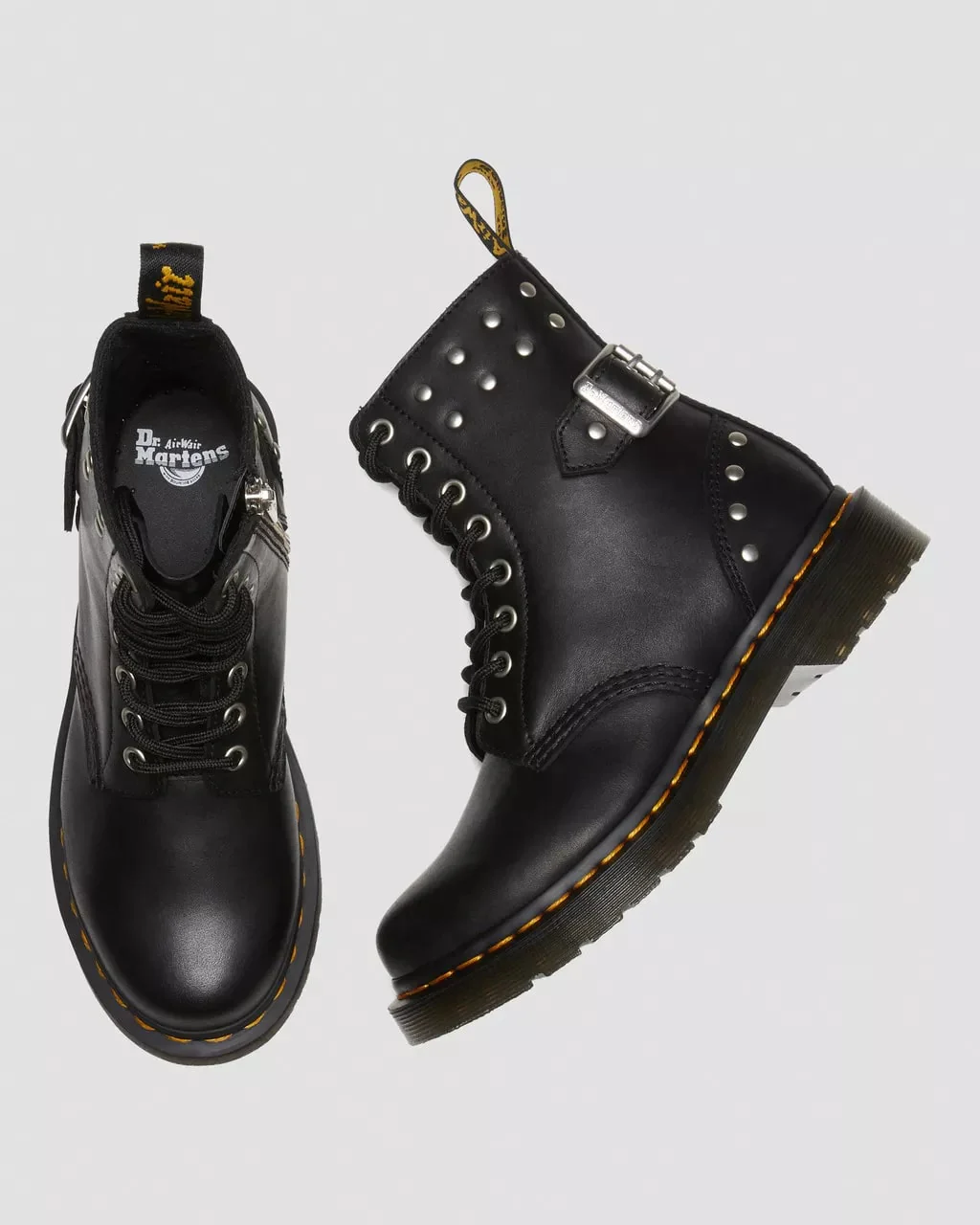 Dr. Martens 1460 Pascal Hardware Nappa Leather Lace Up Boots - Image 6
