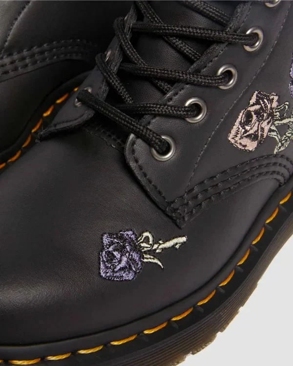 Dr. Martens 1460 Vonda 8 Eye Boot - Black Genix Nappa - Image 7