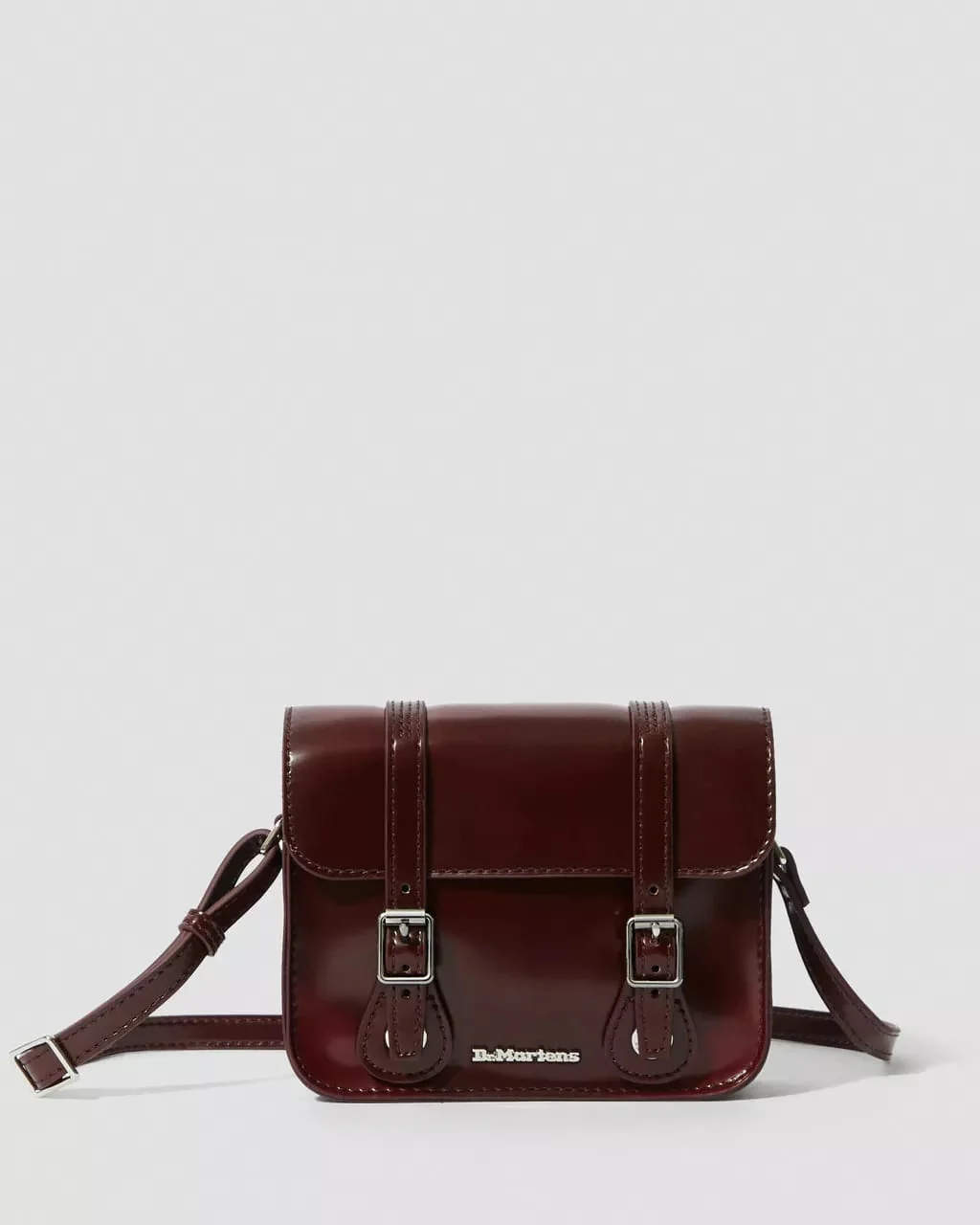 Dr. Martens Vegan 7 Inch Leather Satchel - Cherry Red Oxford Brush