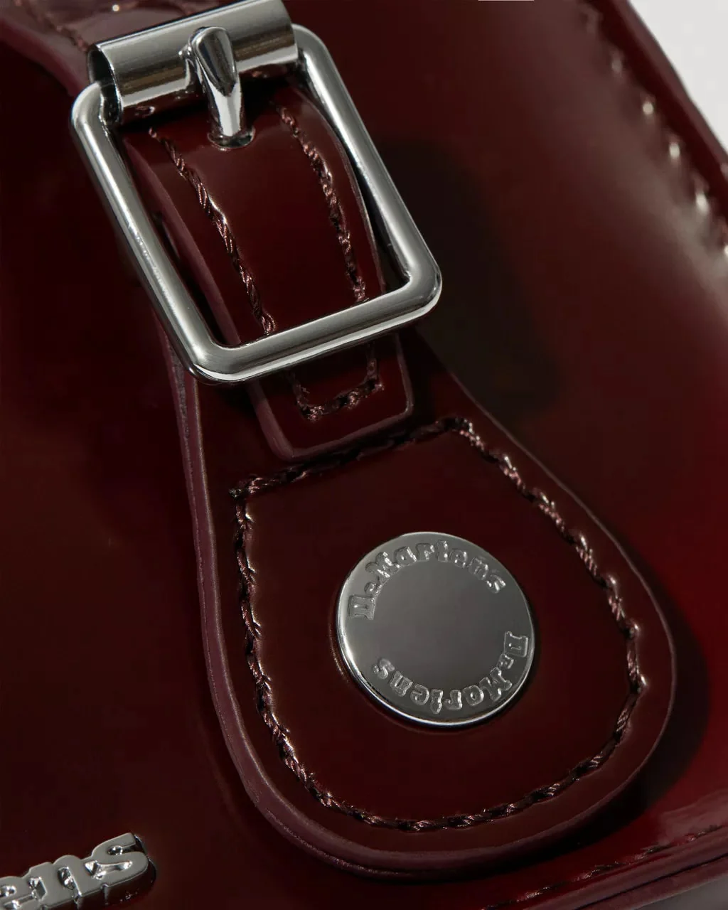 Dr. Martens Vegan 7 Inch Leather Satchel - Cherry Red Oxford Brush - Image 6
