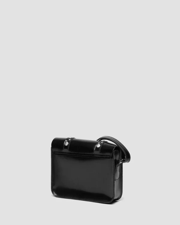 Dr. Martens 7" Leather Studded Satchel - Black Polished Smooth - Image 8