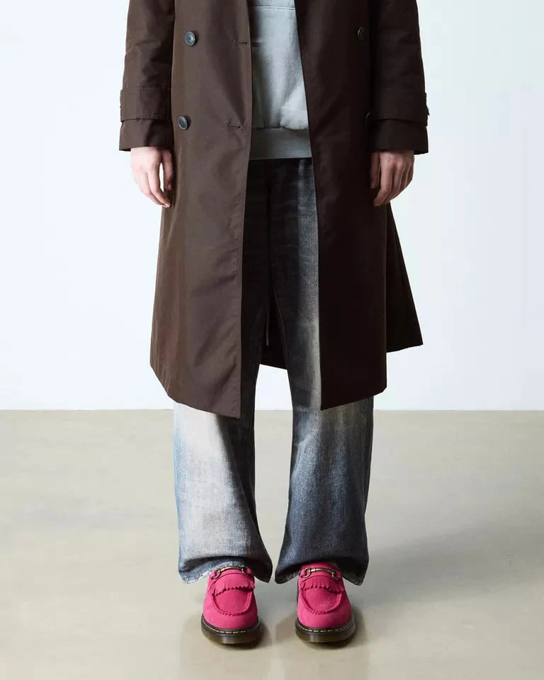Dr. Martens Adrian Snaffle Loafer - Fuchsia Pink Milled Nubuck WP - Image 2
