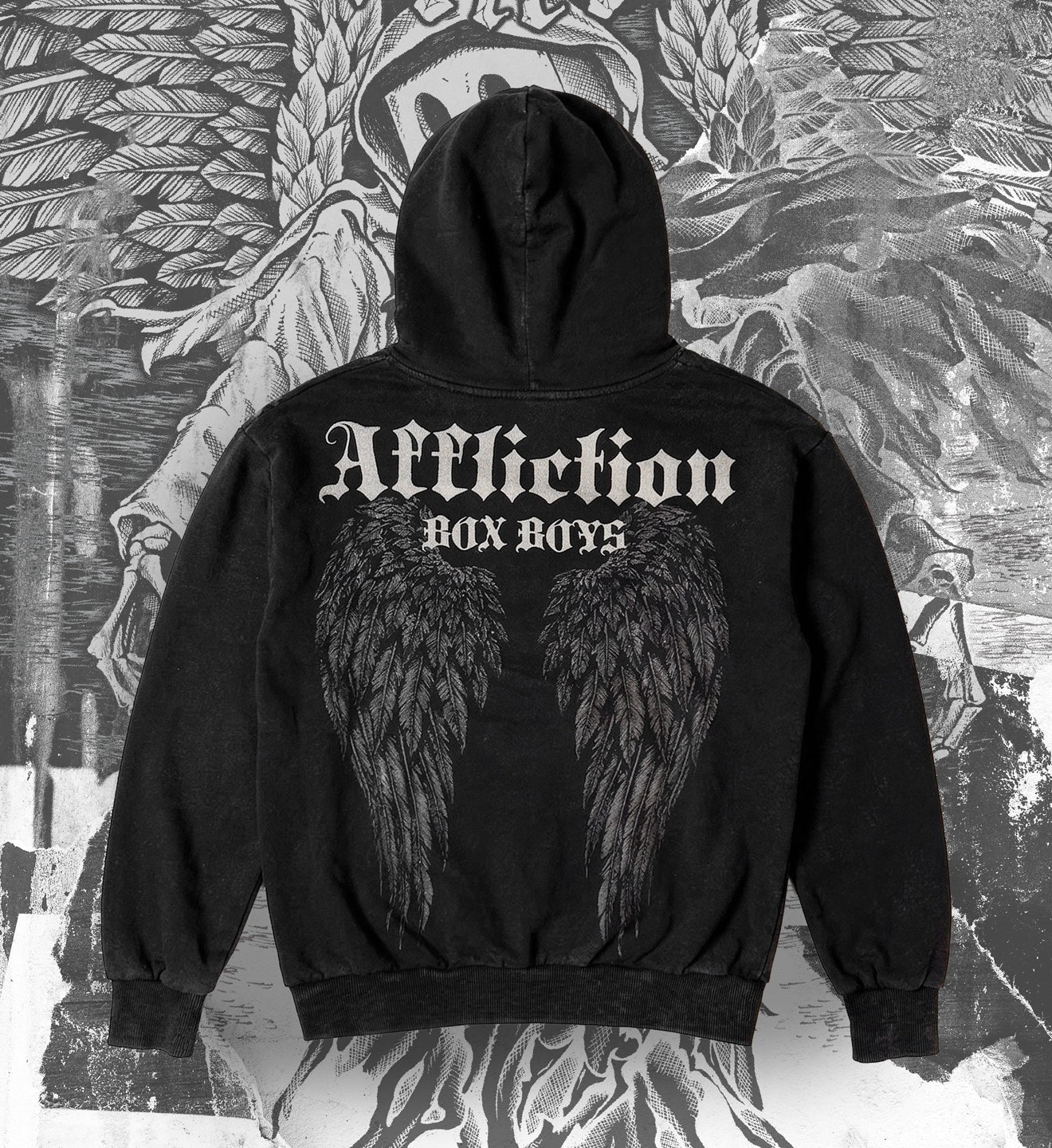 Affliction Box Boys Reaper Hoodie - Image 4