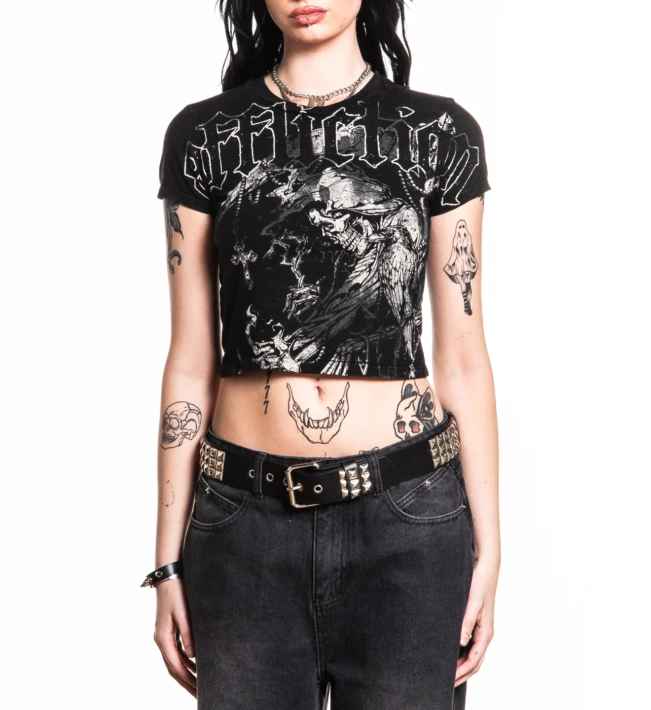 Affliction Ghost Fever Baby Womens Tee