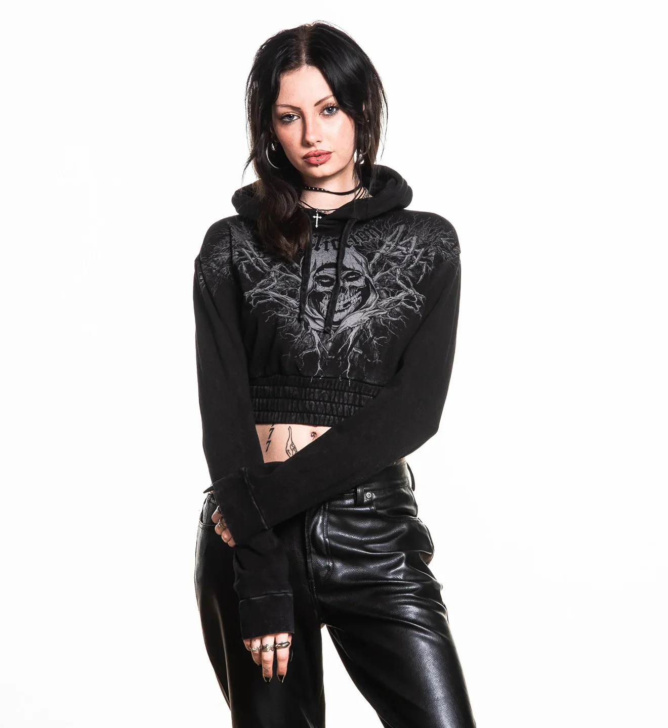 Affliction Misfits Reaper Womens Hoodie - Image 6