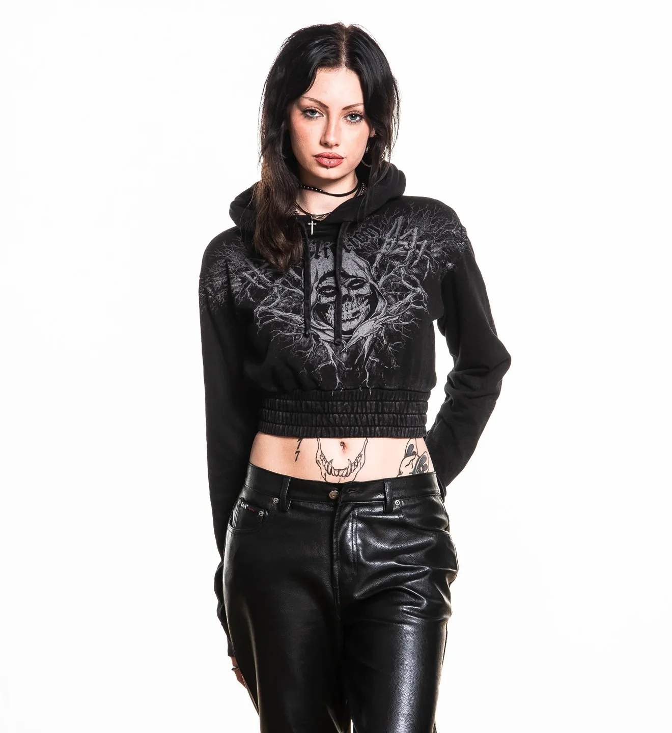 Affliction Misfits Reaper Womens Hoodie - Image 7
