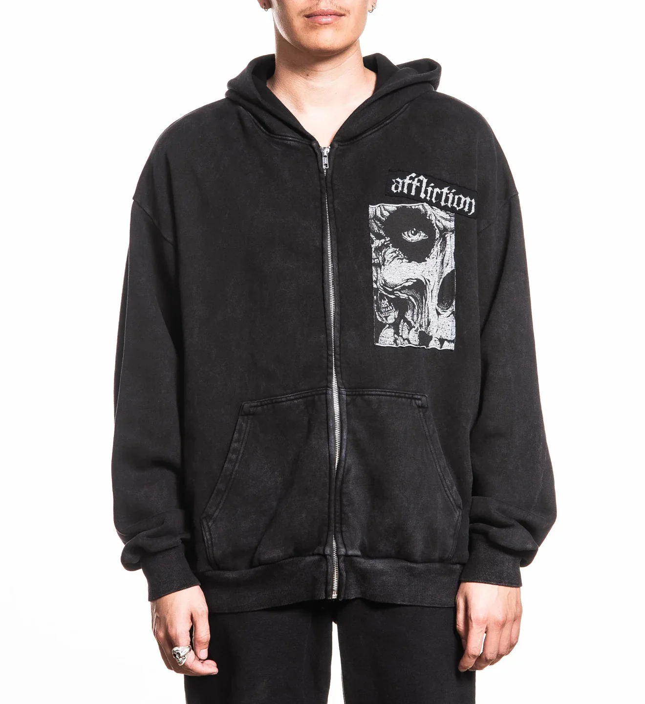 Affliction Misfits Skully Zip Hoodie