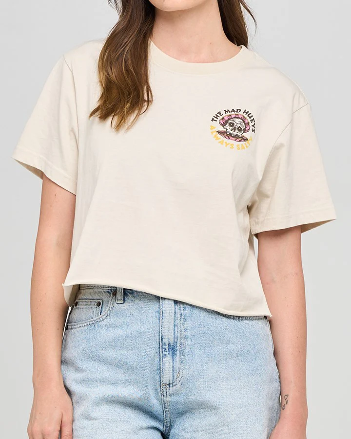 The Mad Hueys ALWAYS SALTY | WOMENS CROP TEE - Image 2