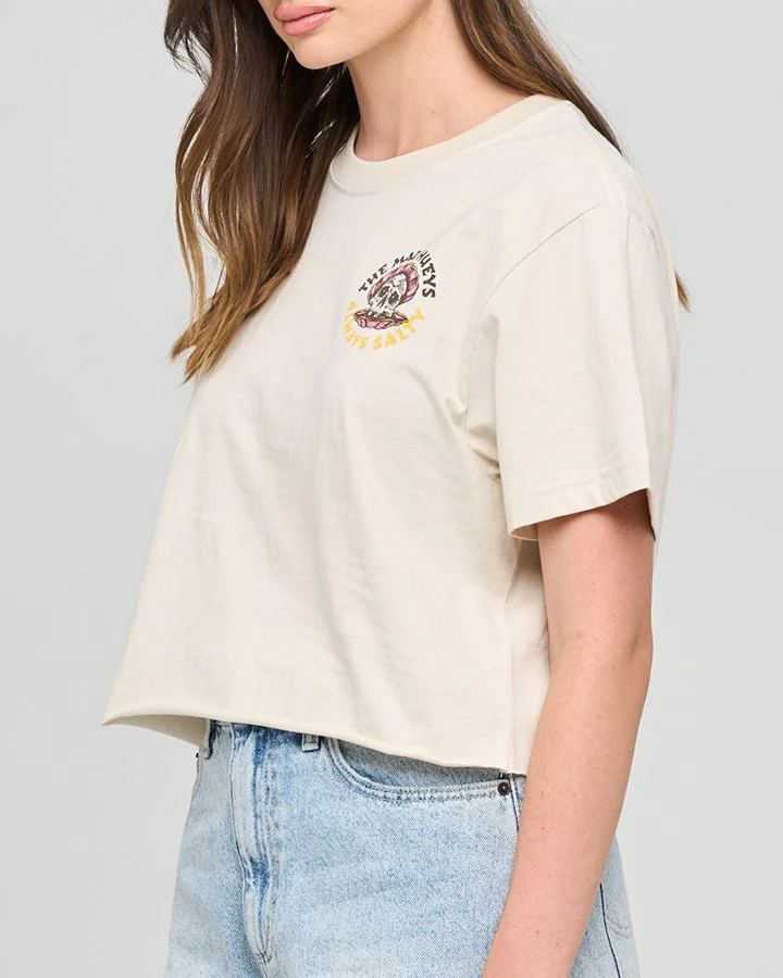 The Mad Hueys ALWAYS SALTY | WOMENS CROP TEE - Image 3