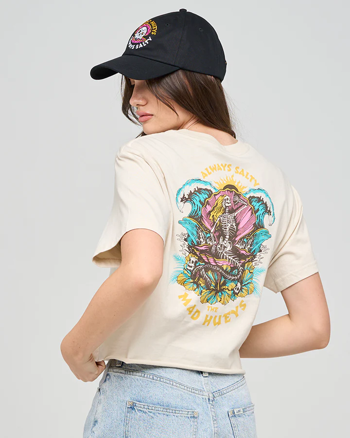 The Mad Hueys ALWAYS SALTY | WOMENS CROP TEE - Image 4