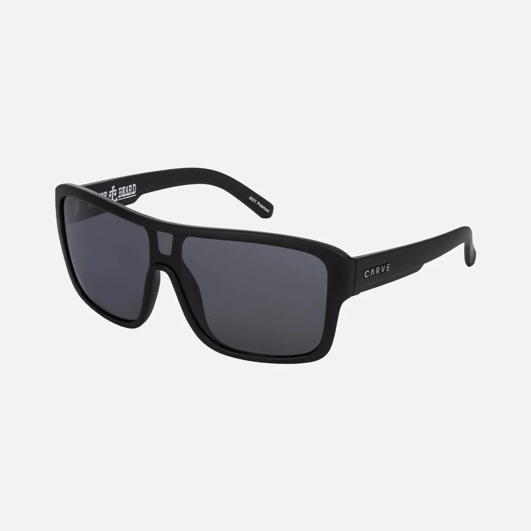 Carve Anchor Beard Polarized Matt Black Frame Sunglasses