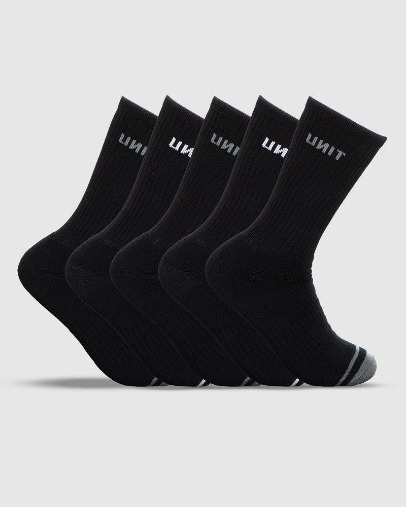 Unit Mens Bamboo Crew Socks 5 Pack