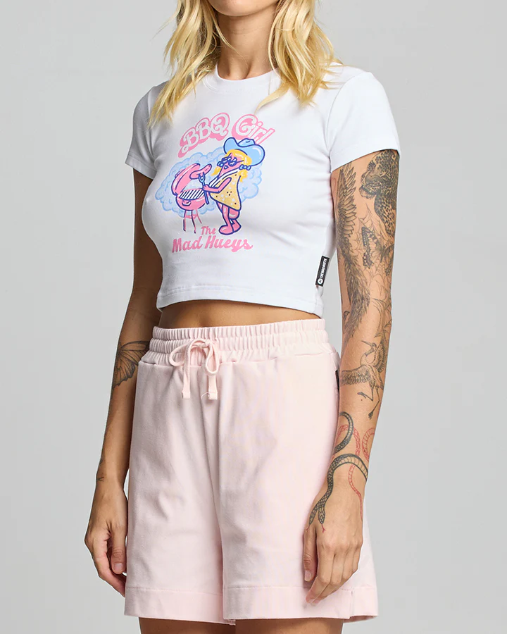 The Mad Hueys BBQ GIRL | WOMENS BABY TEE - Image 3