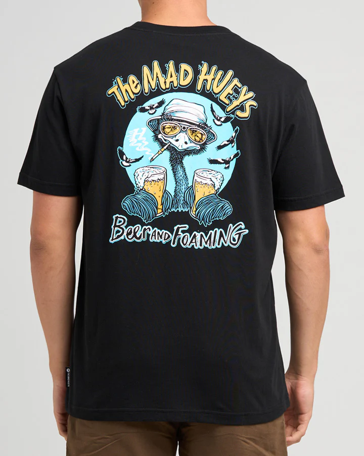 THE MAD HUEYS BEER AND FOAMING | SS TEE - Image 2