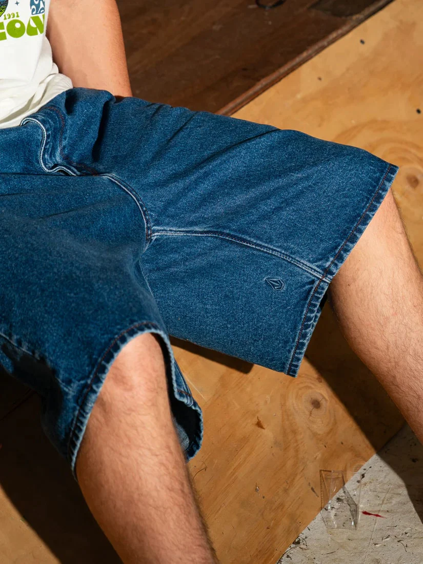 Volcom Billow Denim Short - Oliver Mid Blue - Image 7