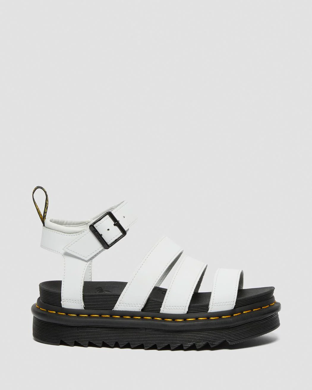 Dr Martens. Blaire Leather Strap Sandals White Hydro