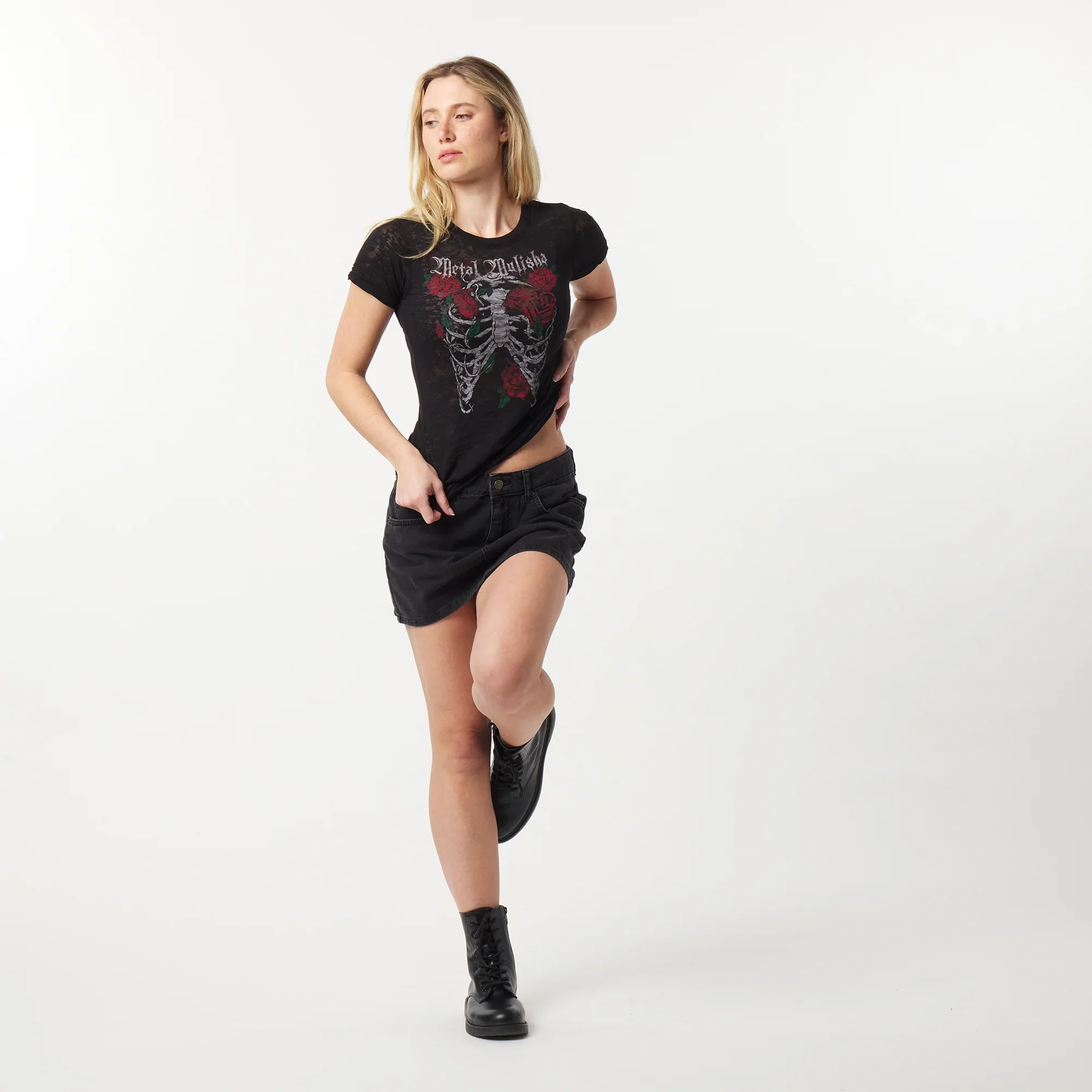 Metal Mulisha Bonez Burnout Womens Tee