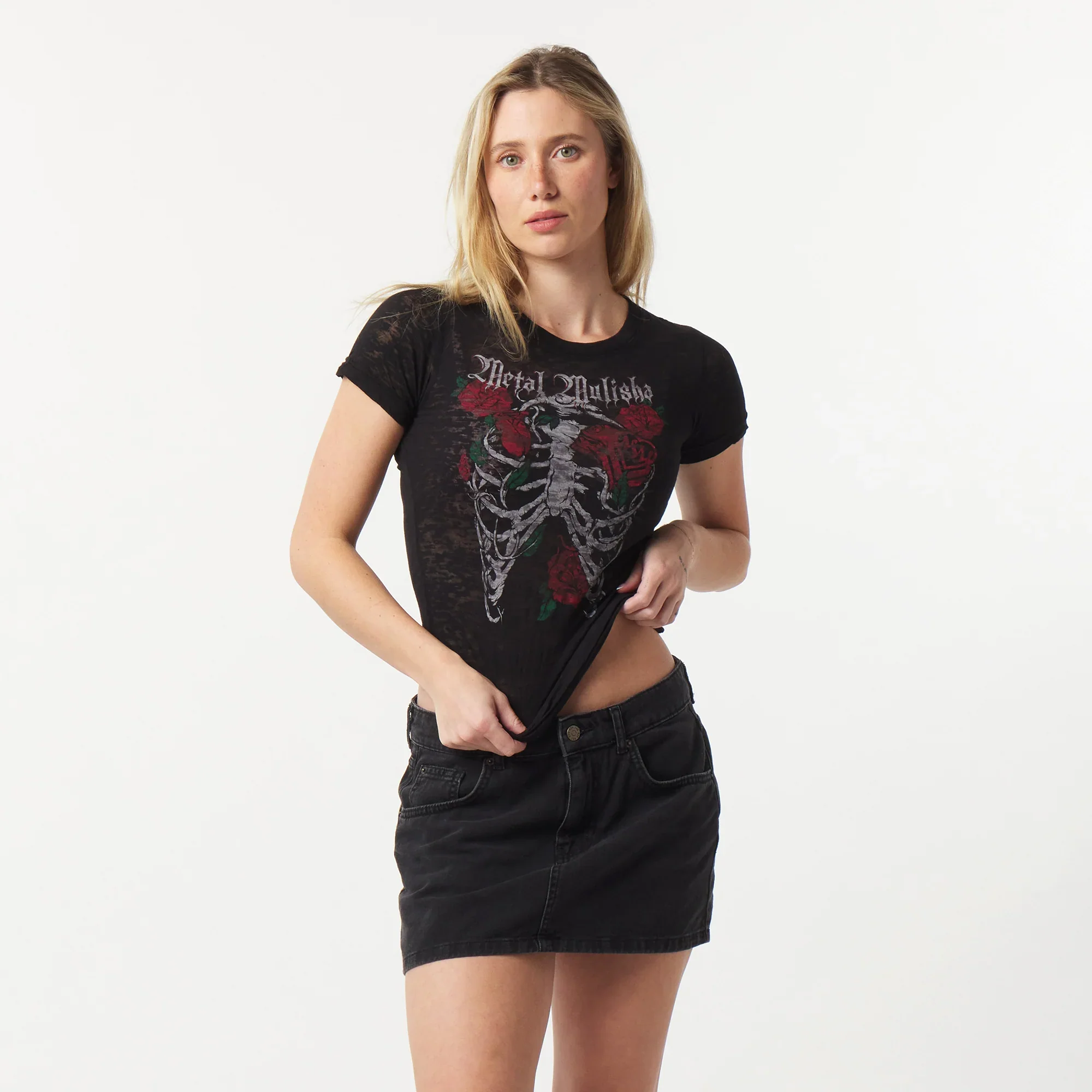Metal Mulisha Bonez Burnout Womens Tee - Image 2