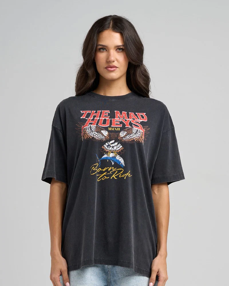 THE MAD HUEYS BORN TO HUEYS | WOMENS OVERSIZED TEE - Image 4