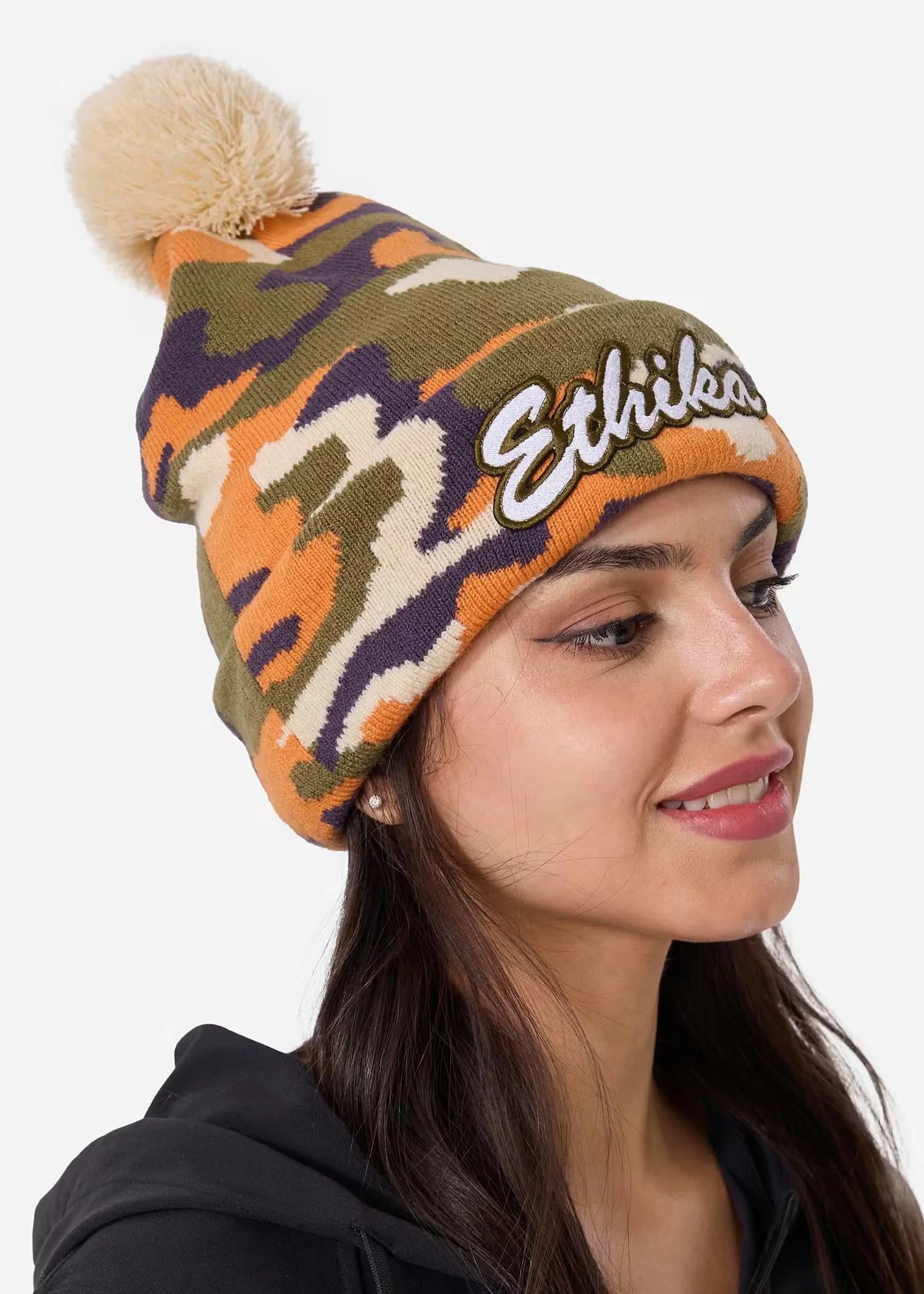 Ethika Camo Pom Beanie - Image 4