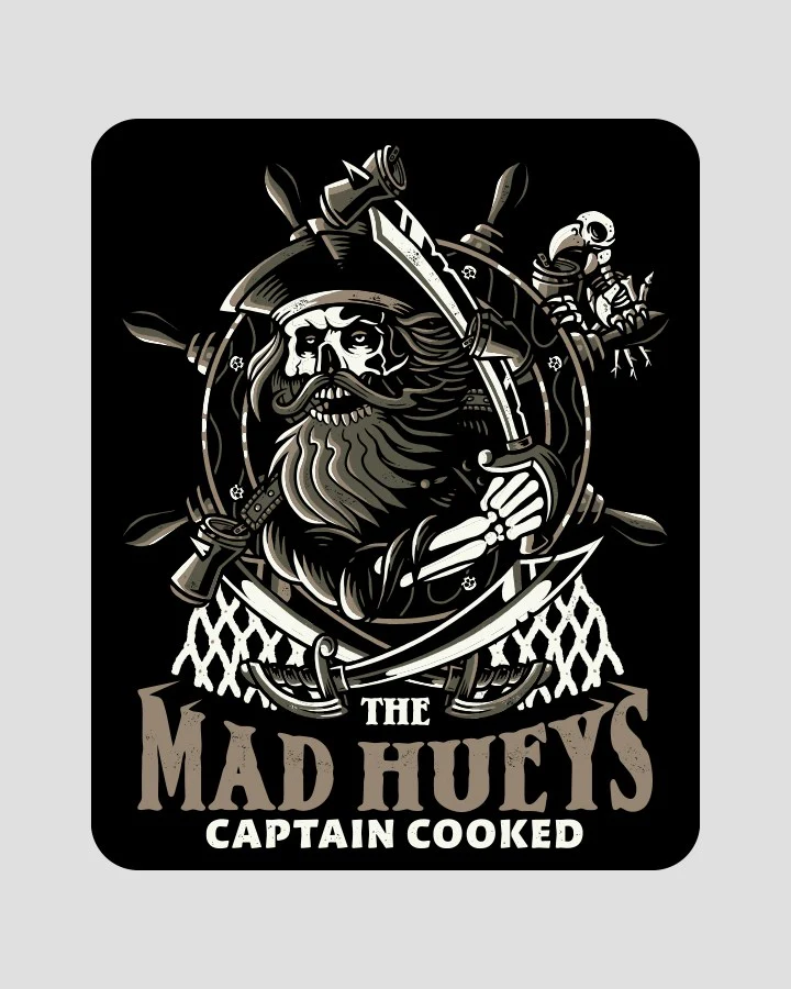 The Mad Hueys CAPTAIN SHIP FACED | STICKER