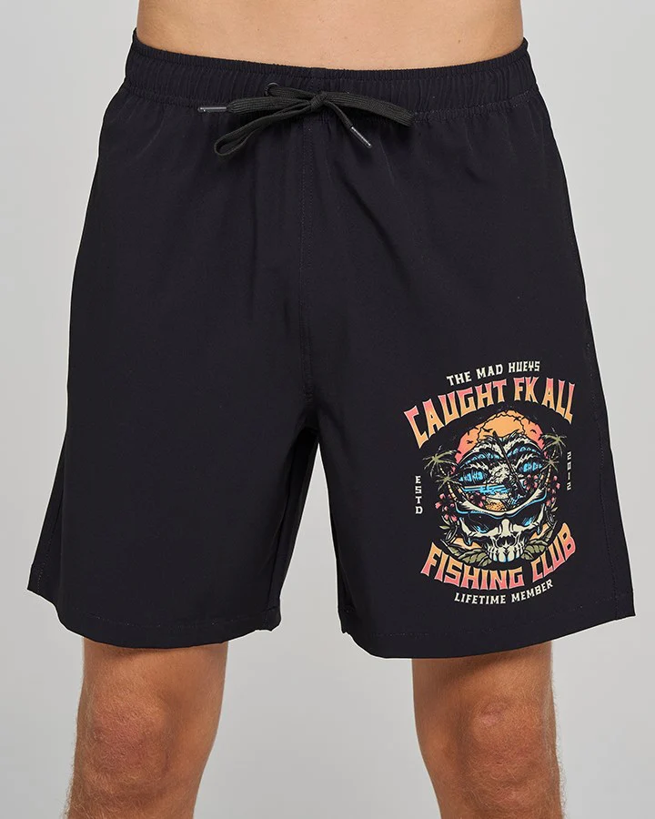 The Mad Hueys CAUGHT FK ALL SKULL | 19" BOAT VOLLEY SHORT - Image 2