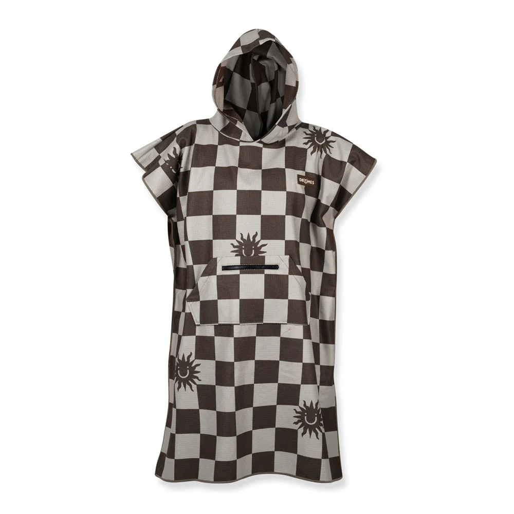 DriTimes Checked Out Moss Poncho / Hooded Towel | Youth