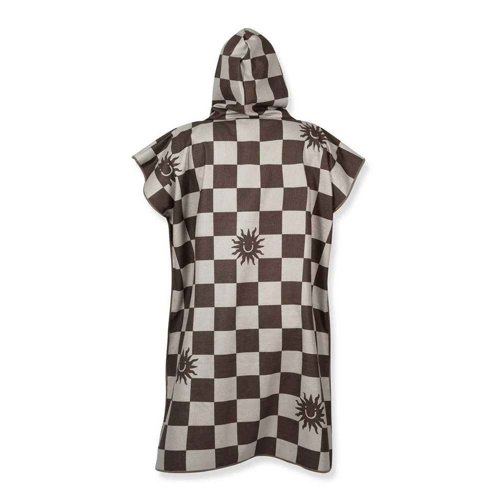 DriTimes Checked Out Moss Poncho / Hooded Towel | Youth - Image 2