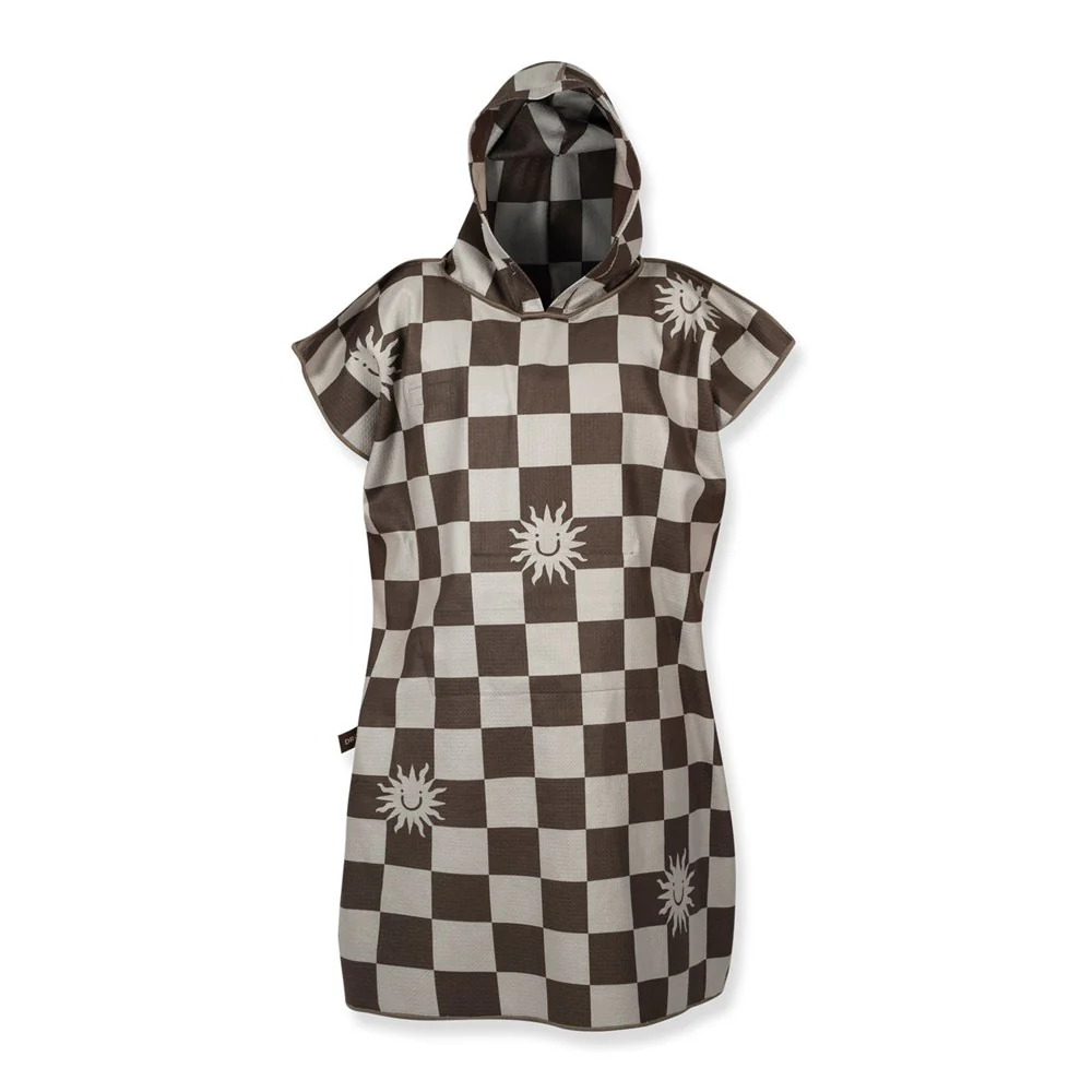 DriTimes Checked Out Moss Poncho / Hooded Towel | Youth - Image 3