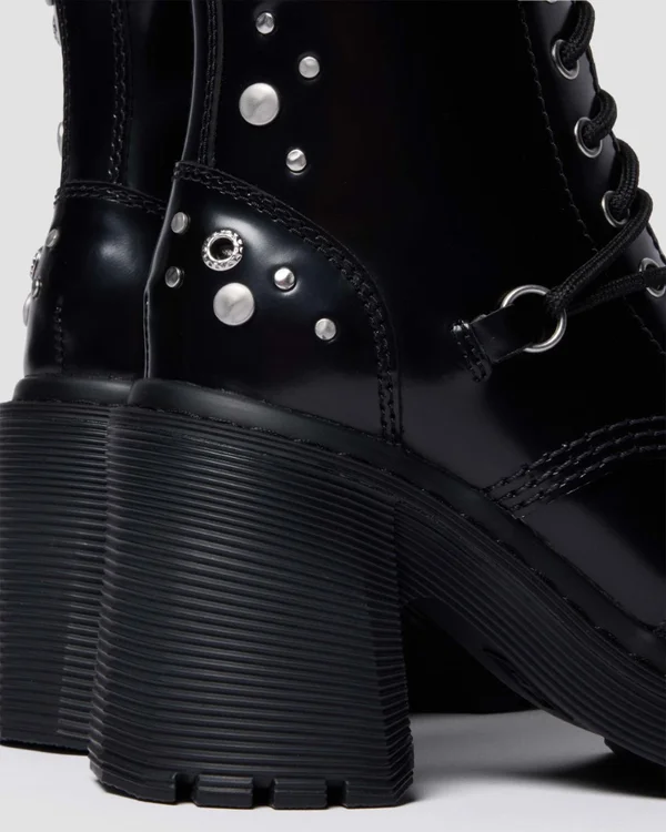 Dr. Martens Chesney HDW Studded 10 Eye Boot - Black Buttero - Image 8