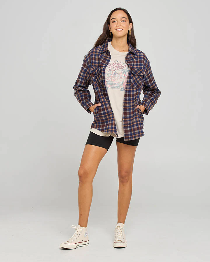 The Mad Hueys Classic Check Womens Shacket - Image 4