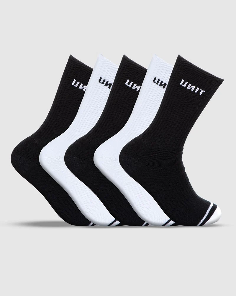 Unit Mens Crew Socks 5 Pack