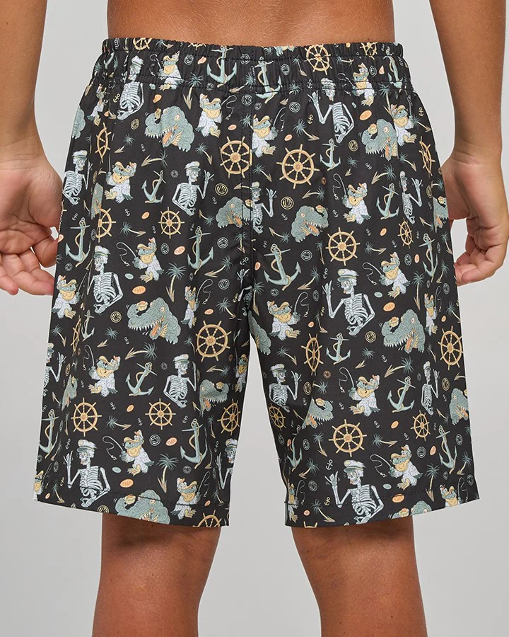 The Mad Hueys CROC CAPTAIN | YOUTH 15" SWIM VOLLEY SHORT - Image 2
