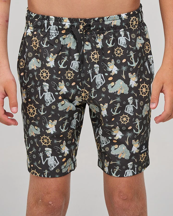 The Mad Hueys CROC CAPTAIN | YOUTH 15" SWIM VOLLEY SHORT - Image 3