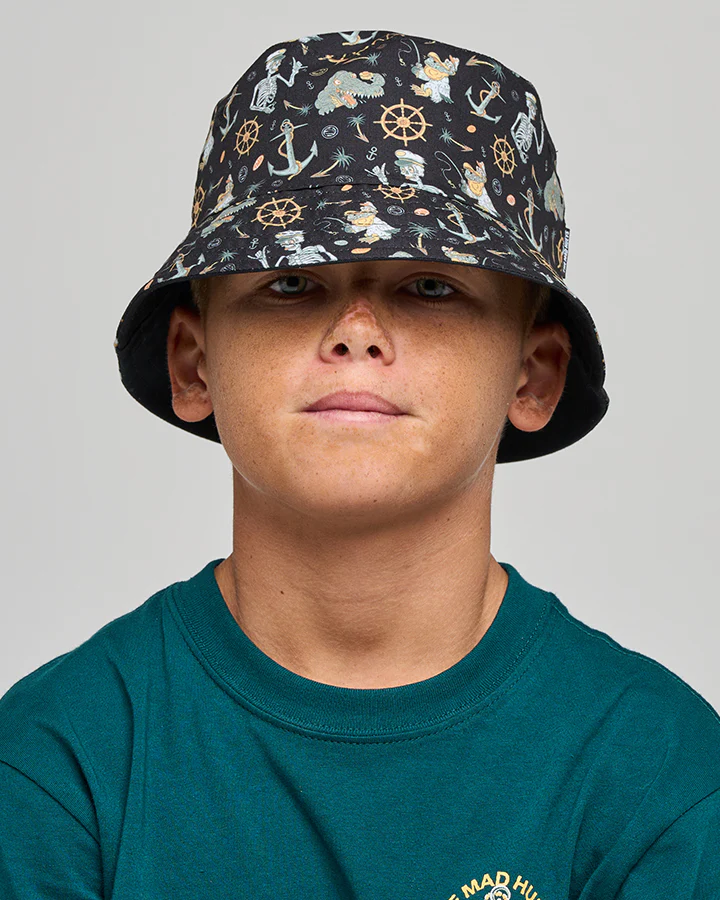 The Mad Hueys CROC CAPTAIN | YOUTH REVERSIBLE BUCKET HAT - Image 2