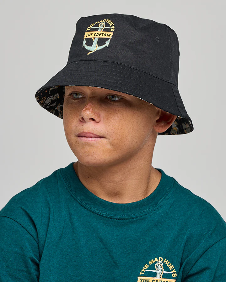 The Mad Hueys CROC CAPTAIN | YOUTH REVERSIBLE BUCKET HAT - Image 3