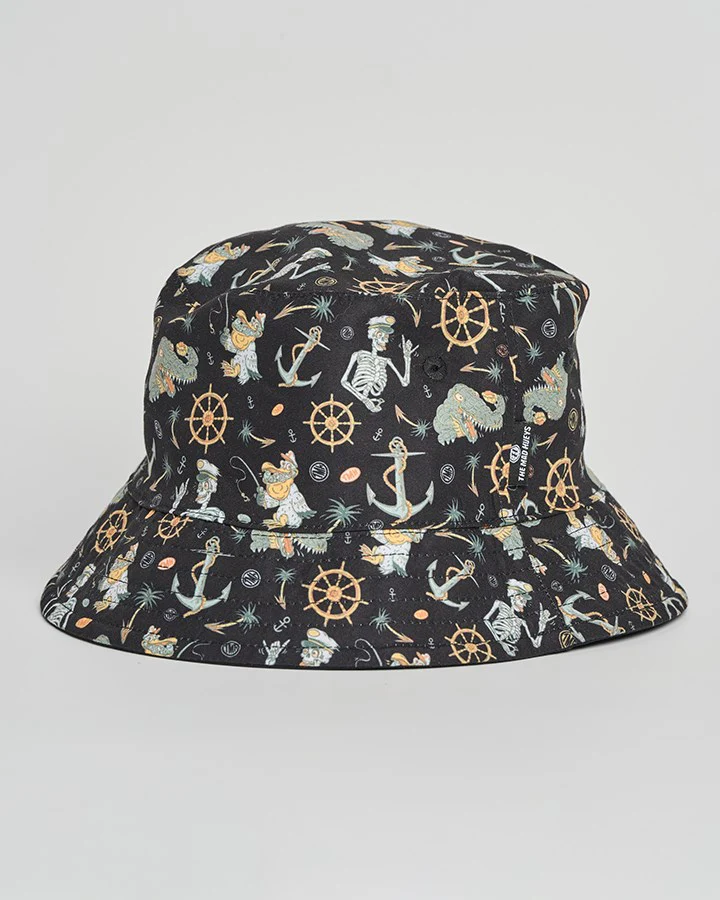 The Mad Hueys CROC CAPTAIN | YOUTH REVERSIBLE BUCKET HAT - Image 5