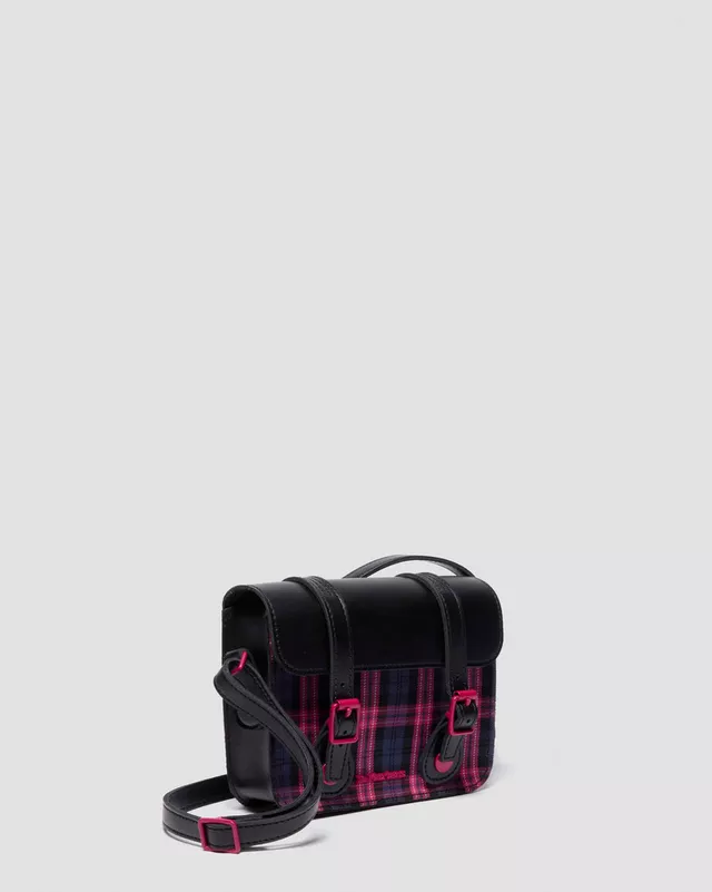 Dr Martens 7" Satchel Black/Pink Tartan - Image 4
