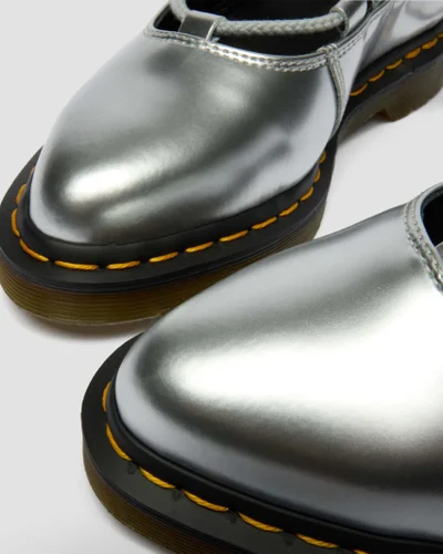 Dr. Martens Elphie II Lace Up Shoe - Silver Metallic Patent Lamper - Image 2