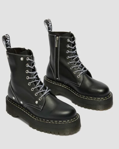 Dr. Martens Jadon WDS 8 Eye Boot - Black Sendal - Image 2