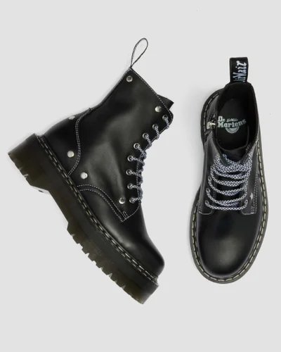 Dr. Martens Jadon WDS 8 Eye Boot - Black Sendal - Image 4